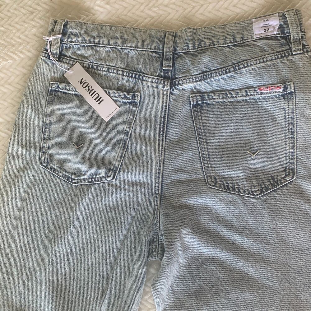 Hudson Women's Noa High Rise Straight Jeans Size 32 Light Wash Ankle NWT - Picture 5 of 15